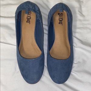 Light Blue Chunk Heels NWOT